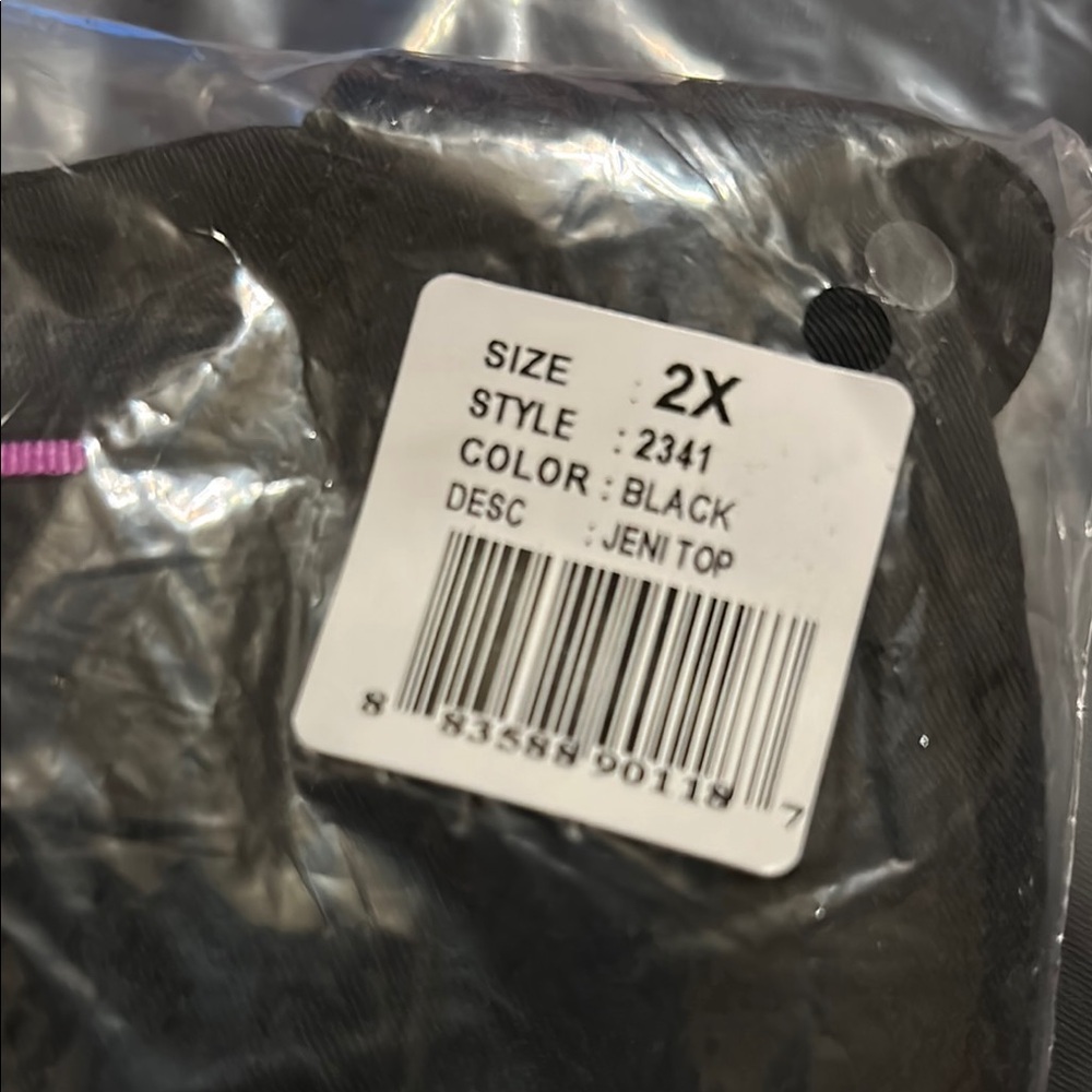 Healing Hands Black 2X Jeni Scrub Top *NEW* - Picture 4 of 4